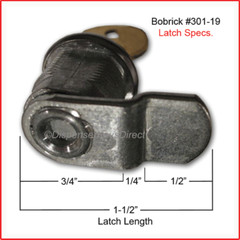 Bobrick Cam Lock Set #301-19 for Paper Towel & Toilet Tissue Disp.(1/set)