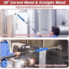 17 Inch Pressure Washer Extension Wand, 4000 PSI Stainless Steel Power Washer…