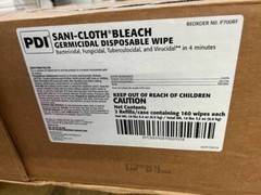 SANI-CLOTH BLEACH GERMICIDAL DISPOSABLE WIPE, 7.5″x15″, 160ct x 2, EXP 4/2024