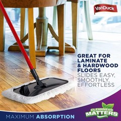 100% Cotton Terry Mop Pads 15×8 Inches 3-Pack, Cloth Covers White