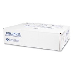 Inteplast Group Can Liners, 45 gal, 14 mic, 40×48″, 25 Bags/Roll, 10 Rolls/CT