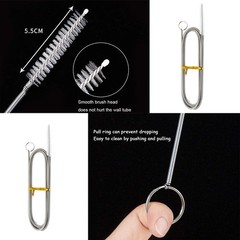 2 Pack 60 Inch Flexible Tube Cleaning Brush Stainless Steel Long Cleaner
