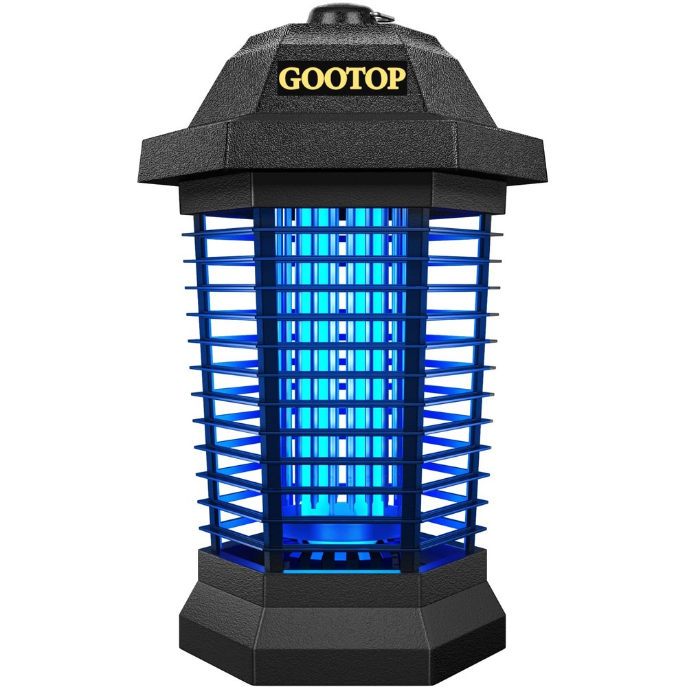 GOOTOP Bug Zapper Outdoor, Mosquito Zapper, 4200V 3 Prong Plug Large, BLACK