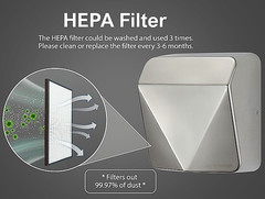 JETWELL Upgrade HEPA Filter HighSpeed Commercial Stainless Steel Auto Hand Dryer