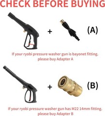 PWACCS Pressure Washer Gun Adapter Kit – Power Fittings with Black