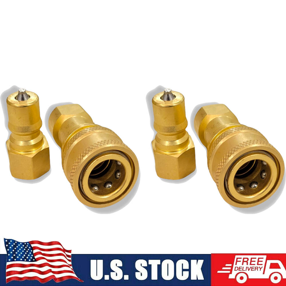 2 Sets 1/4″ Brass Quick Disconnect Coupler Carpet Cleaning for Wands Hose USA