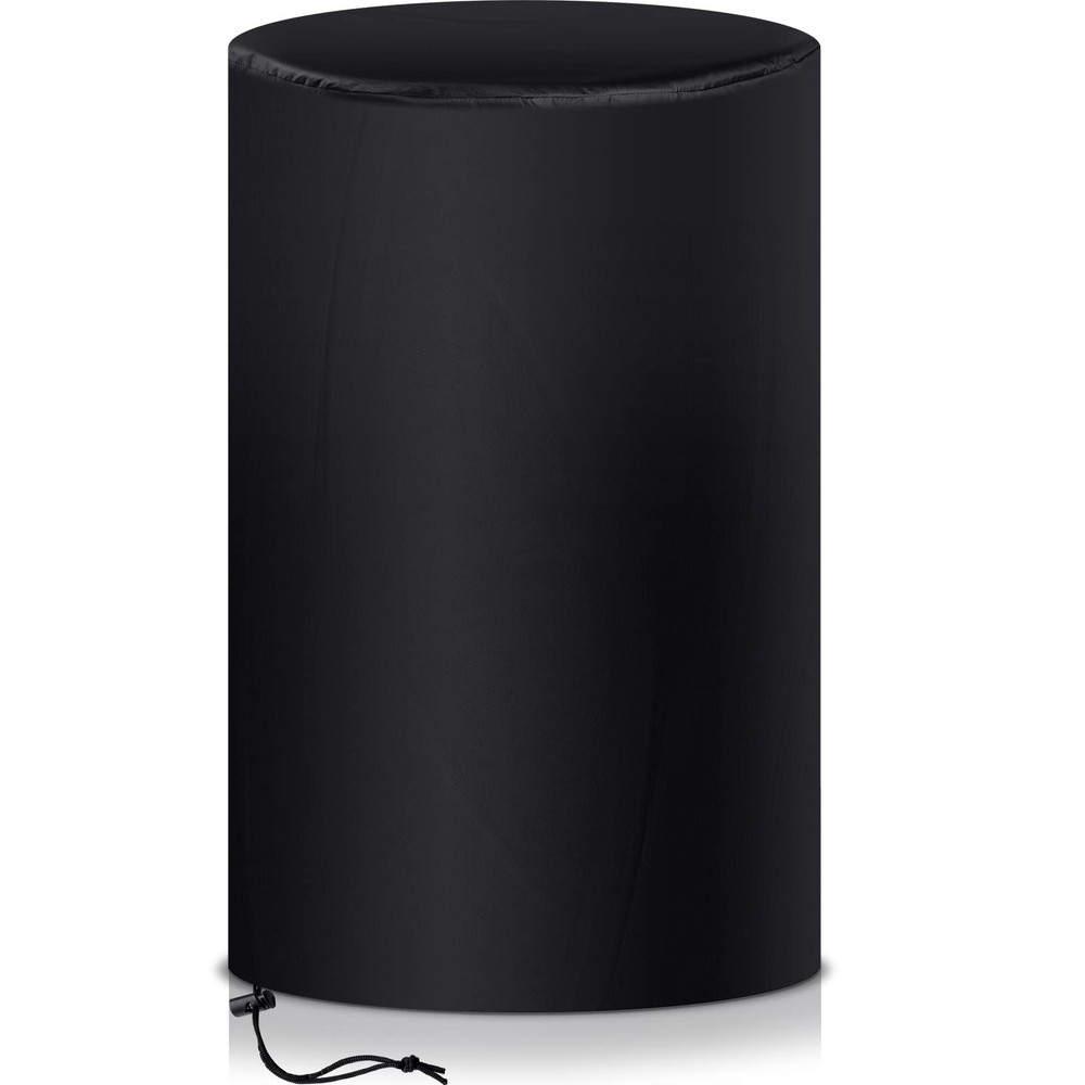 Amylove 55 Gallon Drum Cover, 210D Oxford Cloth Water Storage Barrel Black