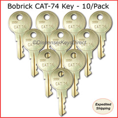 Bobrick CAT-74 Paper Towel, Toilet Tissue & Liquid Soap Dispenser Key (10/pk.)