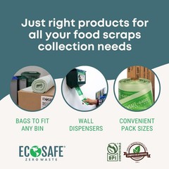 EcoSafe-6400 HR1617-6 Certified Compostable Bag – Small 2.5 Gallon Pack of 720