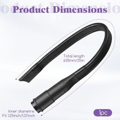 25″ Crevice Tool Vacuum Attachment, for All Vacuums Black