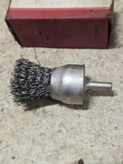 Vintage Anderson 1″ .020 Steel Wire End Brush W/ Shank 5130-263-0235 USA NOS