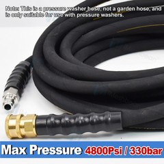 50ft Pressure Washer Hose 4000PSI Non-Marking 3/8″ Couplers Hot&Cold Water 275F