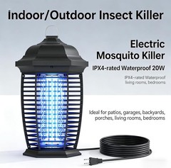 20W 4200V Electric Bug Zapper, IPX4 Waterproof Mosquito Zapper, Indoor Outdoor