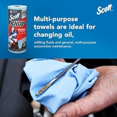 Scott Shop Original Blue Towels 75147 9.4X11 Cloth-Like Paper Towel 12 Rolls Of
