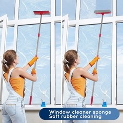 Dsv Standard Window Squeegee 2-In-1 Window Cleaner 55 Extension Poles Window