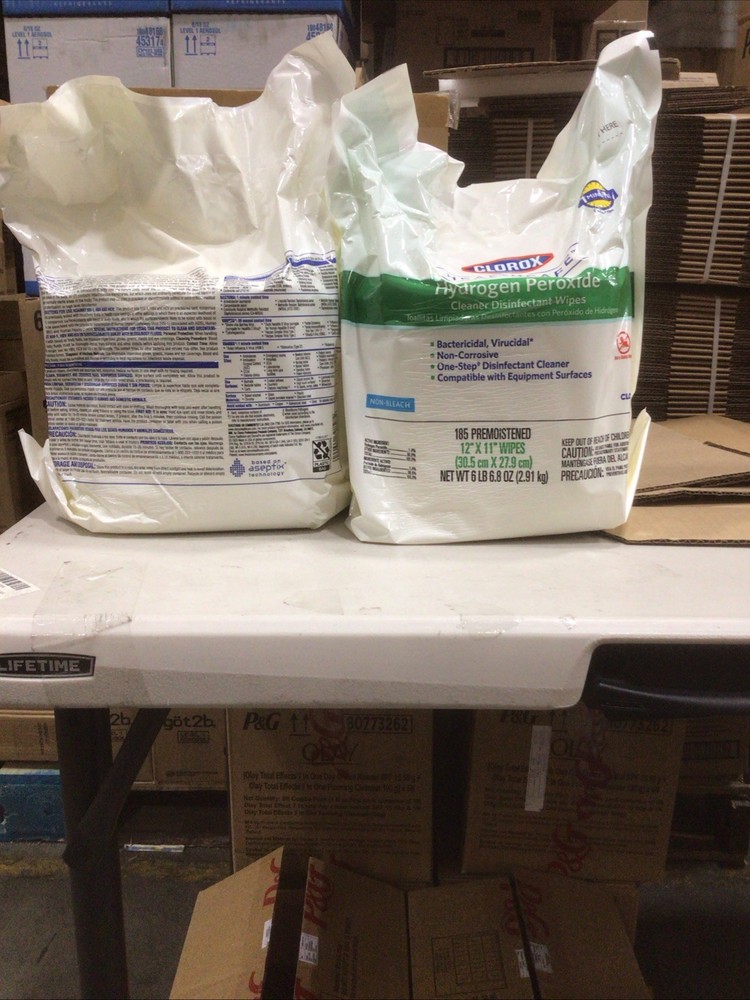2 X 185 Clorox Healthcare Hydrogen Peroxide Disinfectant Wipes 05/25 Date