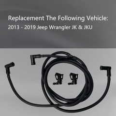 Windshield Wiper Nozzle Fluid Hose Kit For 2013-2019 Wrangler JK JKU 68197414AB