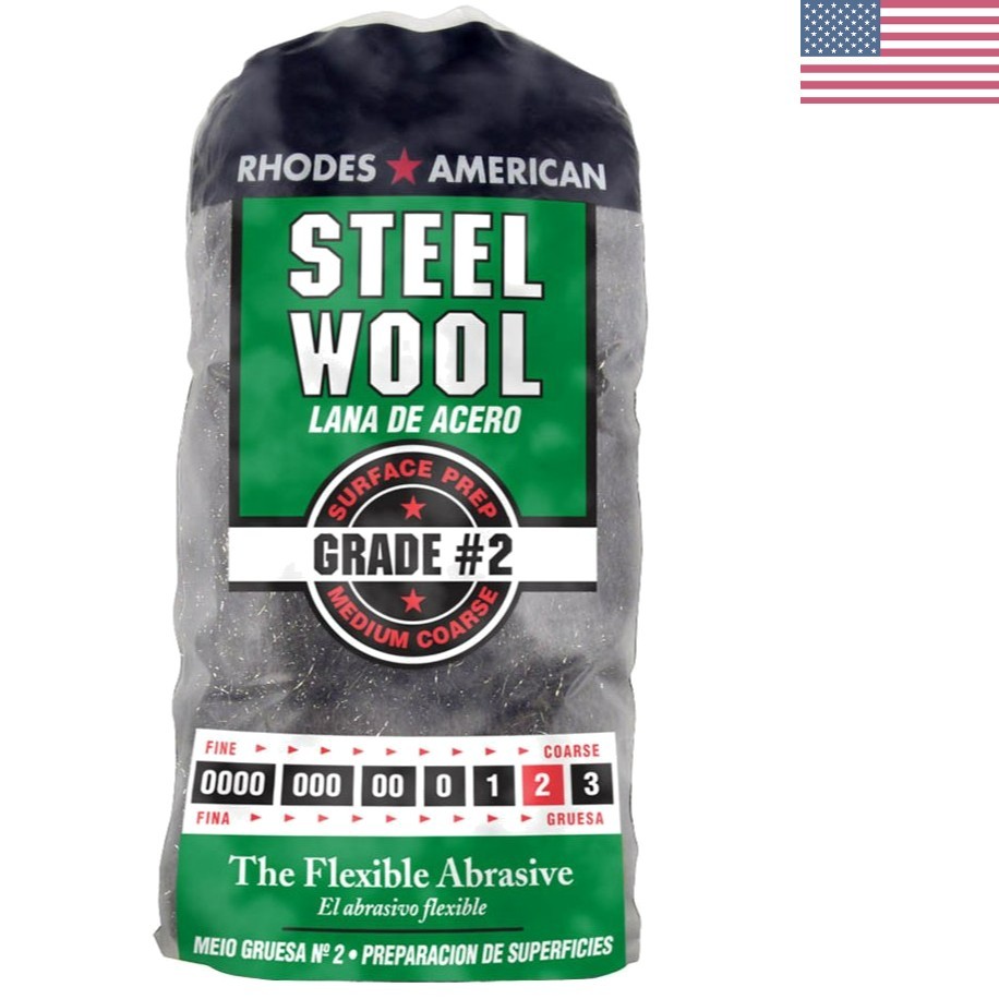 Steel Wool, 12 pad, Medium Coarse Grade Rhodes American, Surface Preparation
