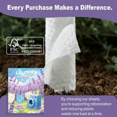 Laundry Detergent Sheets, Lavender Scent – 40 Loads 1 Count (Pack of 40)