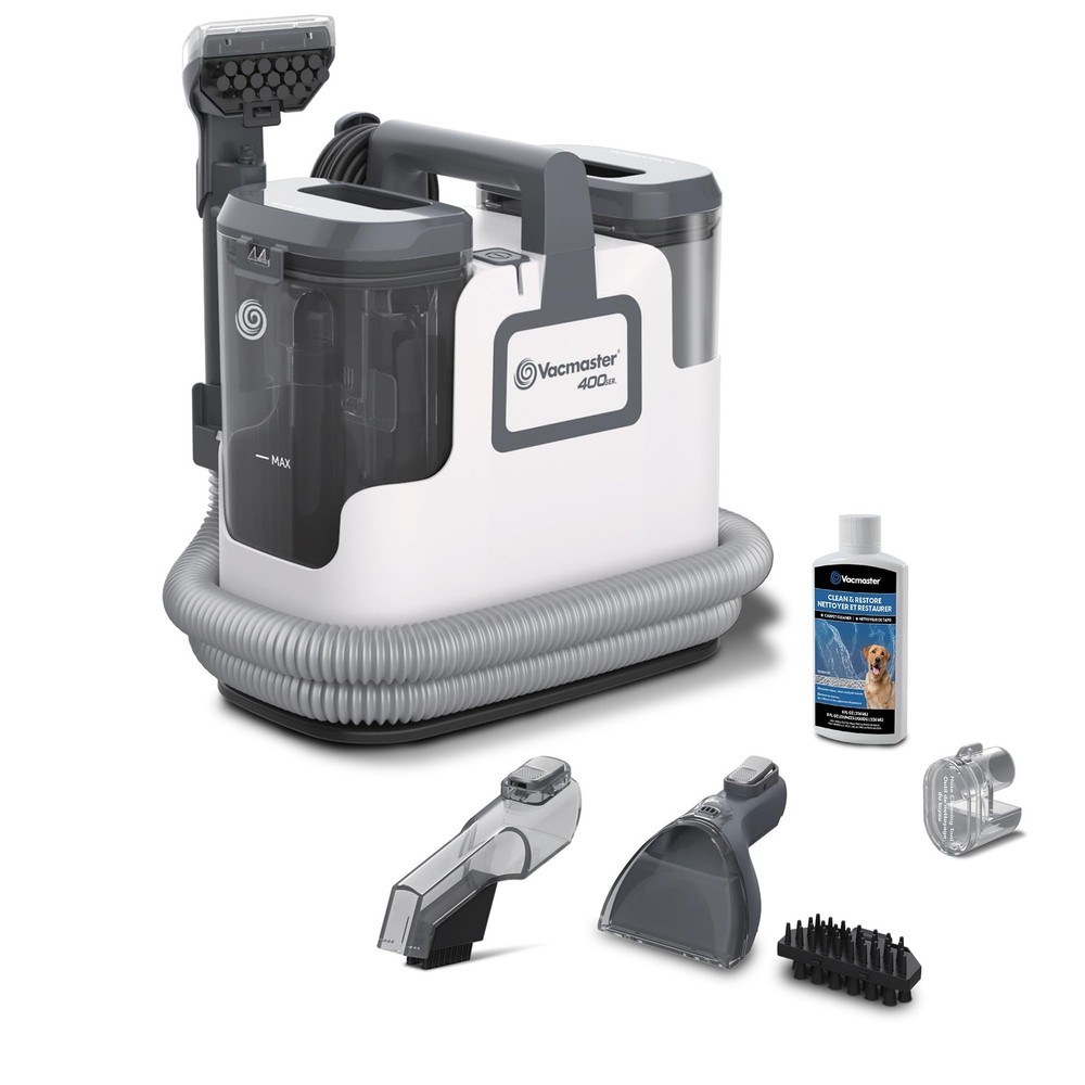 Vacmaster 400 Series Portable Carpet & Upholstery Spot Cleaner Small, White