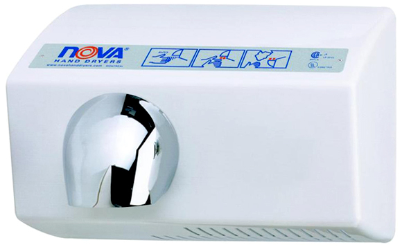 NOVA 5 (Model 0212) by WORLD Automatic Hand Dryer (120V); Replaces Mod 0210