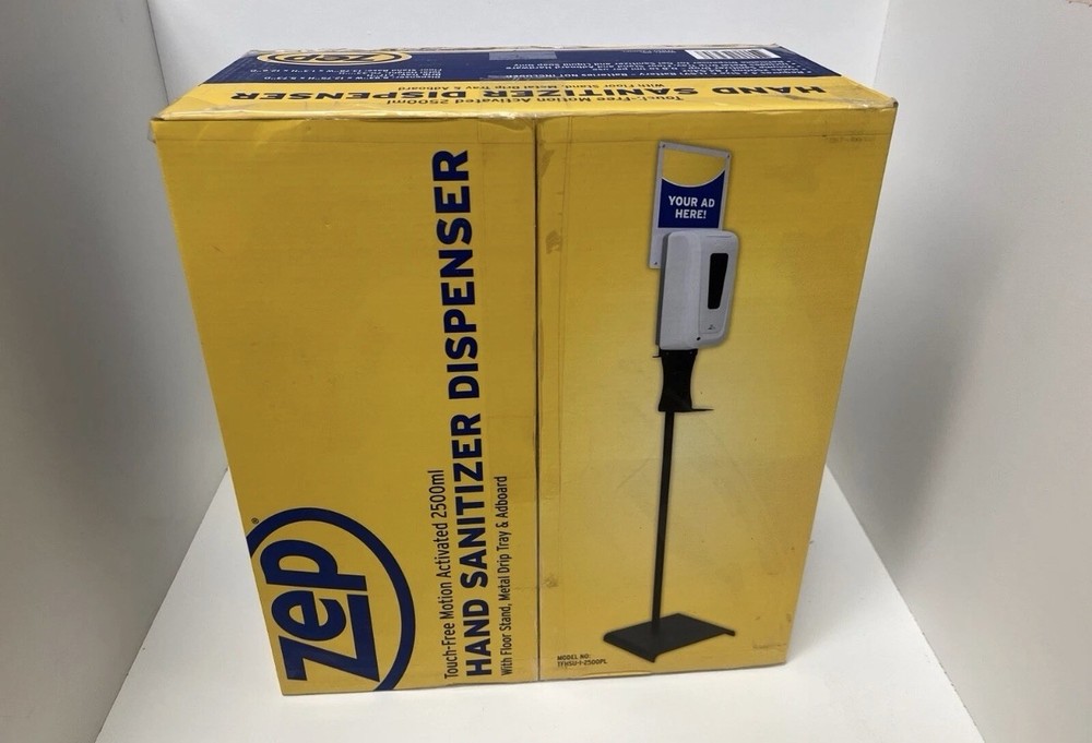 Zep TFHSU-1- 2500PL Touch-Free Motion Hand Dispenser 84.54-oz with Stand-New