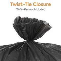 Coastwide 40-45 Gallon Trash Bag 40 X 48 High Density 22 Mic Black 150 Bags/Box