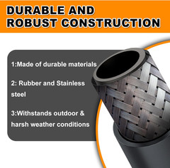 1″ NPT Fuel Transfer Hose – 10FT for Diesel, Gasoline, Kerosene & Biodiesel