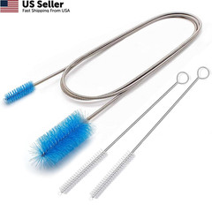 67″ Flexible Drain Brush Set, Double Ended Long Hose Pipe 67 inches, [‘Blue’]