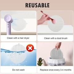 4 Pack White Replacement Filters Compatible with HPro SPro Nail Dust Collector