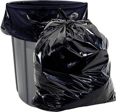 NAPCO 40-45 Gallon Black Trash Bags – 40×48 – 12 Micron – 250/Case – Heavy-Duty