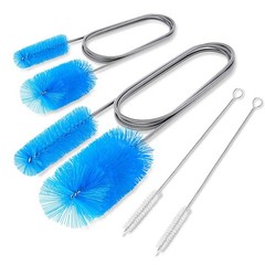 SARDVISA Flexible Long Drain Brush Tool with Large clean brush, Blue