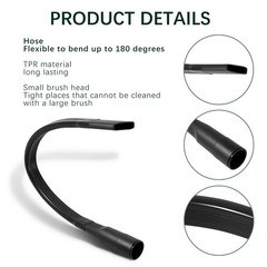 25 inch Vacuum Crevice Tool Attachment 1-1/4″ (32mm) or 1-3/8″ (35mm), Black