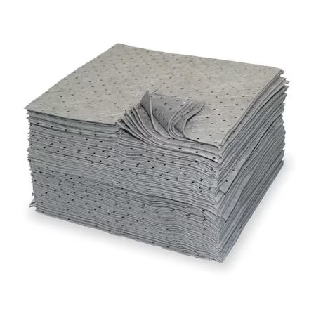 Oil-Dri L91001 Sorbent Pad, 19 Gal, 15 In X 19 In, Universal, Gray,
