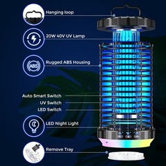 Createfun Bug Zapper Outdoor 2026 Upgraded 3 In 1 Rechargeable Bug Zapper