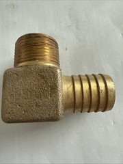 Hydramaster Elbow 1” NPT X 11” Barb Brass Part # 000-052-131