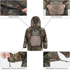 Mosquito Suits, Net Bug Pants & Jacket Hood Sets – Ultra-fine Mesh – With