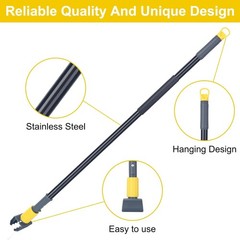 KeFanta Metal Mop Handle Commercial Heavy Duty,58″ Industrial Mop Stick with Jaw