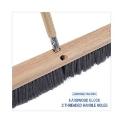 Boardwalk Floor Brush Head, 3″ Gray Flagged Polypropylene Bristles, 18″ Brush