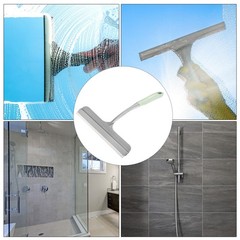 Shower Squeegee Glass Wiper with 2 Hooks 255mm Blue