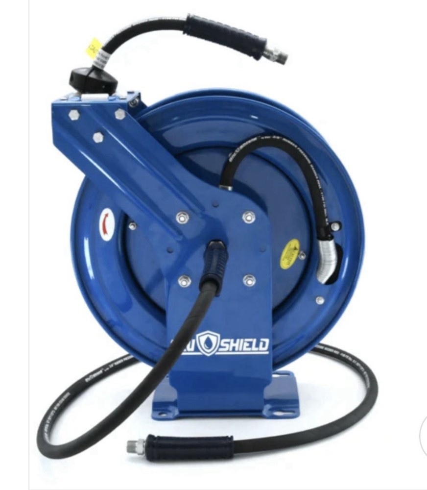 TOUGH TEK PRESSURE WASHER HOSE REEL AUTO RETRACTABLE HEAVY DUTY 3/8 In 50 Ft PSI