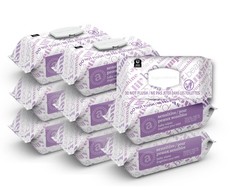 Amazon Elements Baby Wipes, Sensitive, Unscented, 90 Count (Pack of 9), White