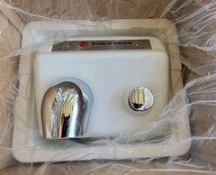 World Dryer DA5-974AU White Enamel Steel Heavy Duty Commercial Hand Dryer *NEW*