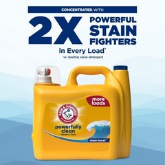 ARM & HAMMER Liquid Laundry Detergent, Powerfully 205 Fl Oz (Pack of 1)