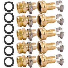 5 Set Garden Hose Repair Connector Kit with 5 Set, Fit for 3/4″ or 5/8″ hose