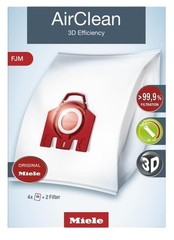 Miele Genuine FJM HyClean Air Vacuum Cleaner Standard Pack – 4 Bags, White