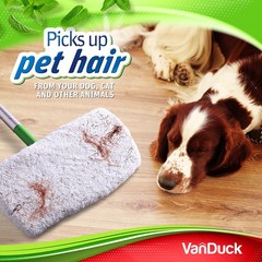 VanDuck Reusable 100% Cotton Mop Pads 4 Count (Pack of 1), Wet&dry (White)