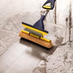Yocada Sponge Mop Home Commercial Use Tile Floor 3 piece set, Yellow and Grey