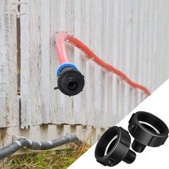 Zonon 2 Pieces 275 330 IBC Tote Tank Adapter Garden Hose Drain 2 Inch, Black