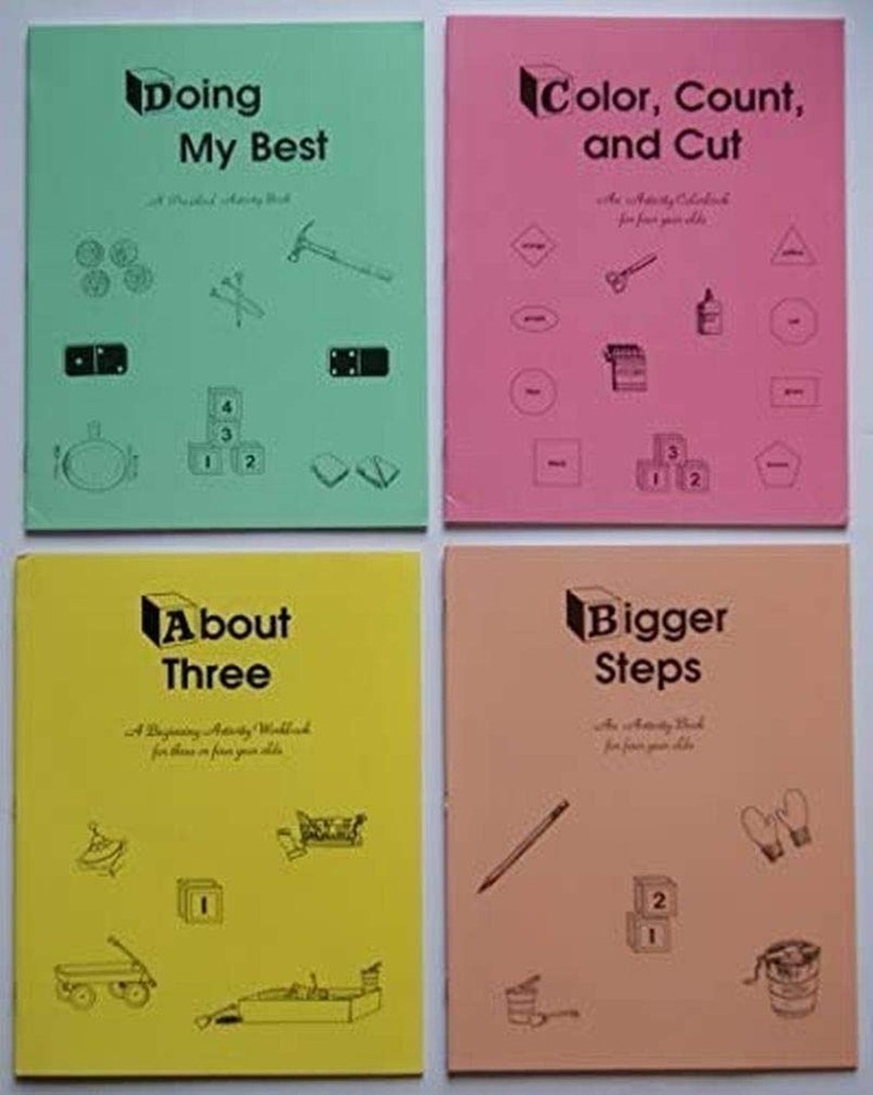 Rod and Staff Homeschool Preschool Activity Workbooks- Set of 4 (for 3 & 4 Ye…